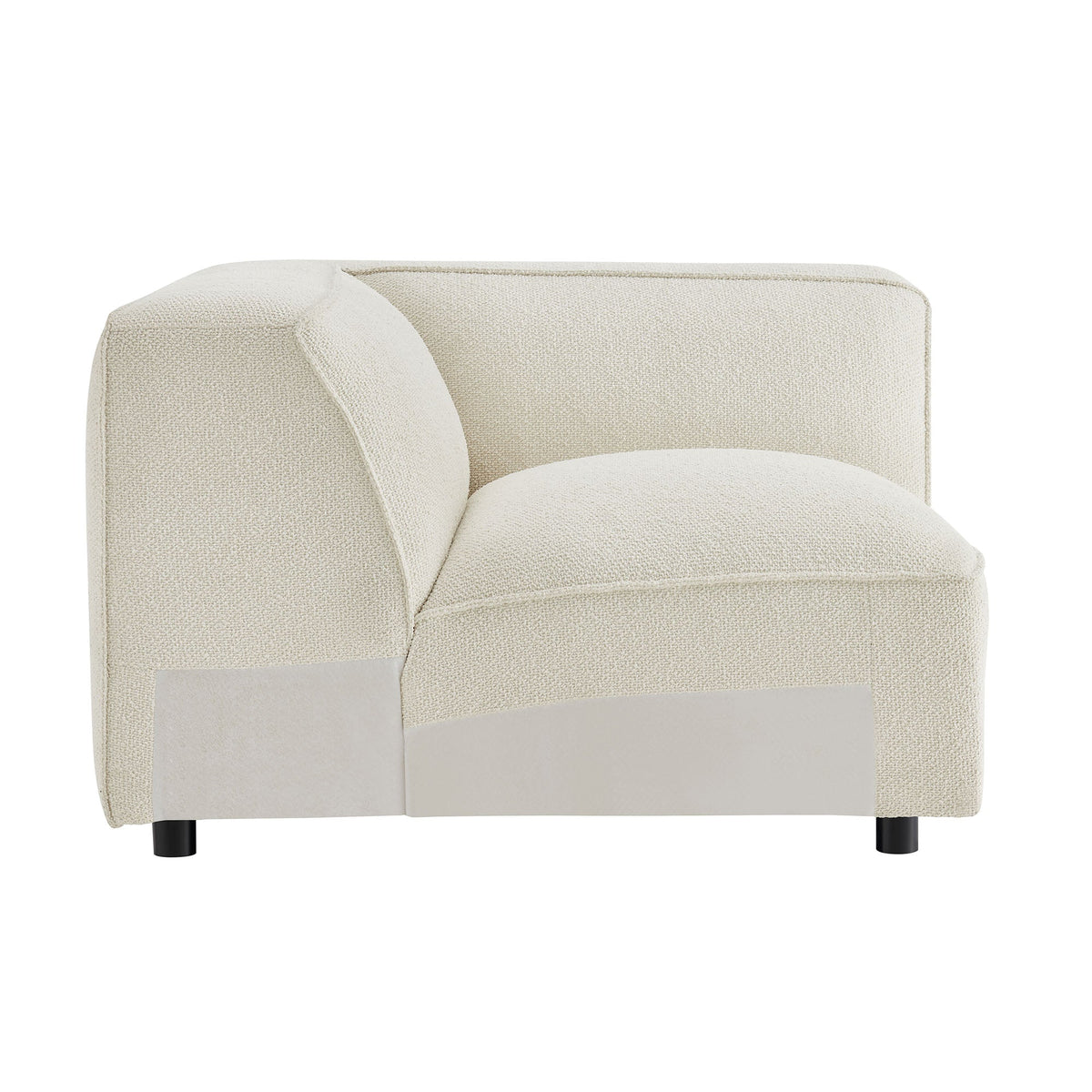 Chaise d'angle modulaire rembourrée Auren Lattice Bouclé