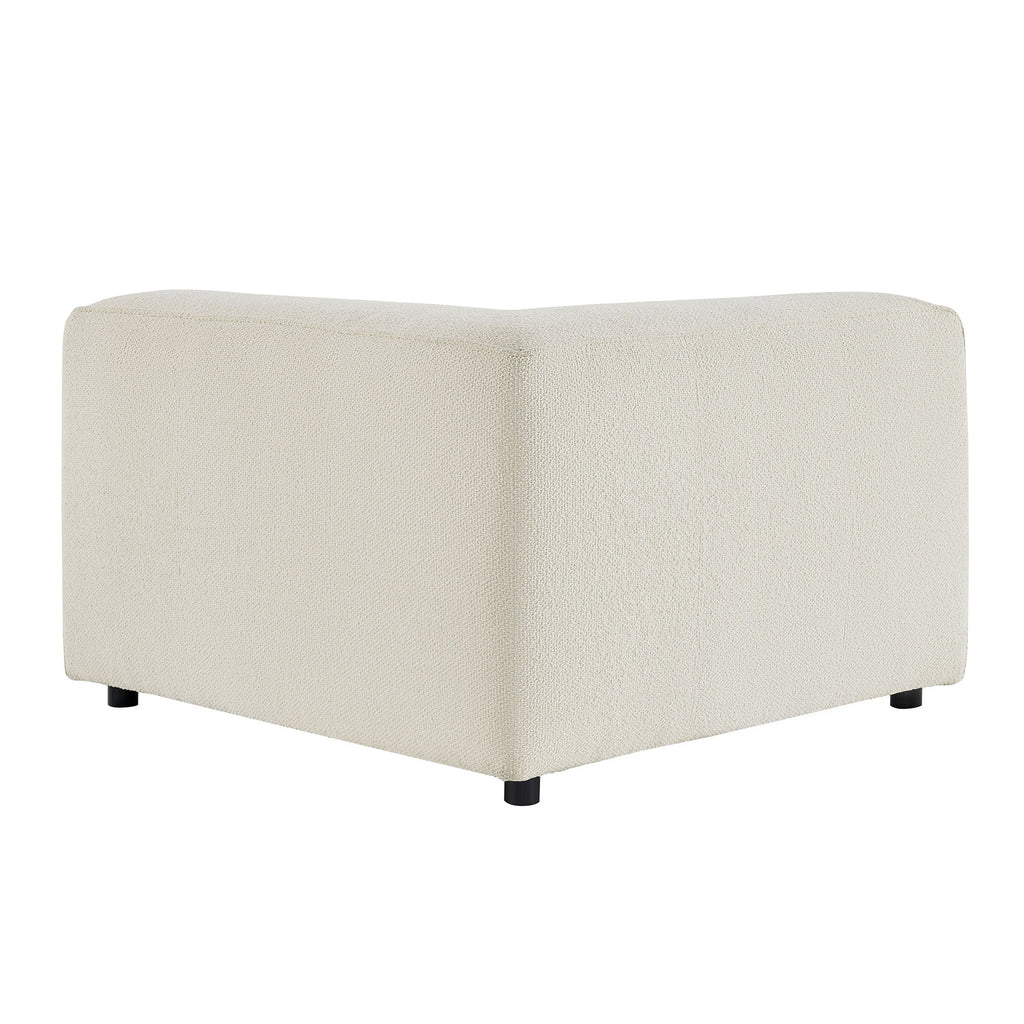 Chaise d'angle modulaire rembourrée Auren Lattice Bouclé