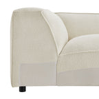 Chaise d'angle modulaire rembourrée Auren Lattice Bouclé