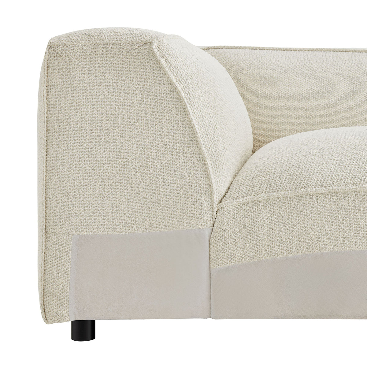 Chaise d'angle modulaire rembourrée Auren Lattice Bouclé