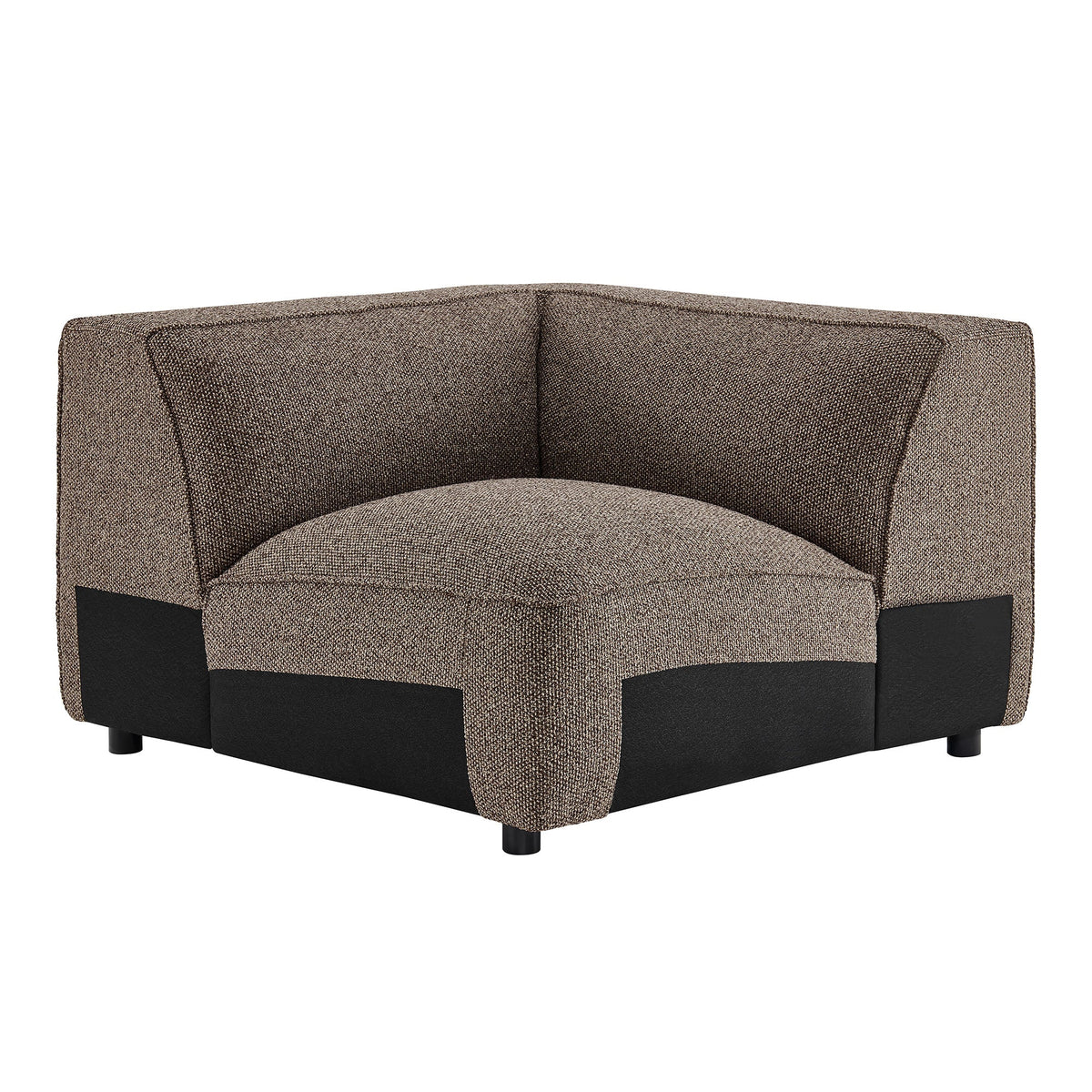 Chaise d'angle modulaire rembourrée Auren Lattice Bouclé