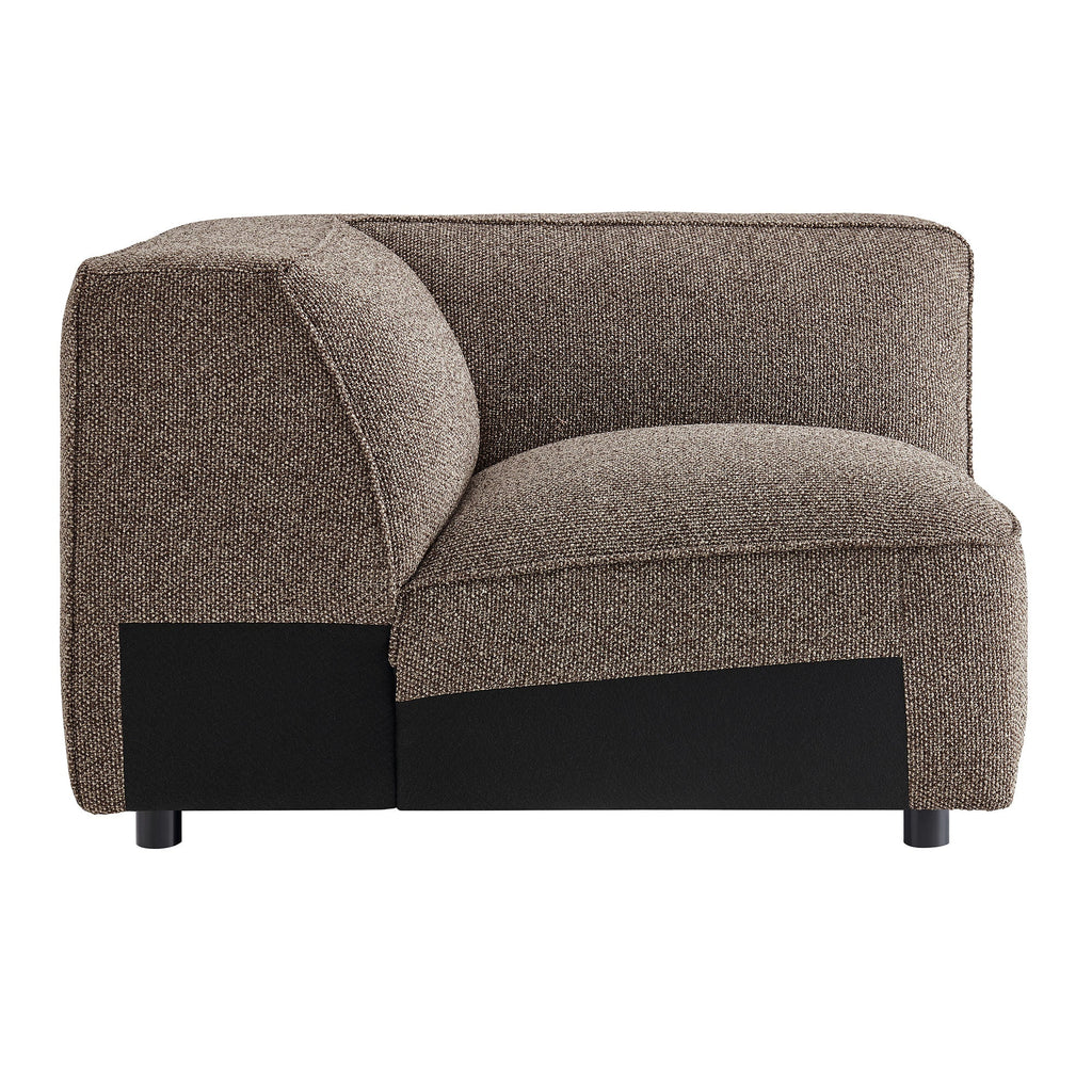 Chaise d'angle modulaire rembourrée Auren Lattice Bouclé