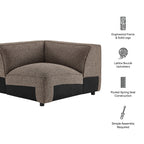 Chaise d'angle modulaire rembourrée Auren Lattice Bouclé