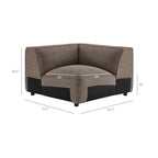 Chaise d'angle modulaire rembourrée Auren Lattice Bouclé