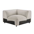 Chaise d'angle modulaire rembourrée Auren Lattice Bouclé
