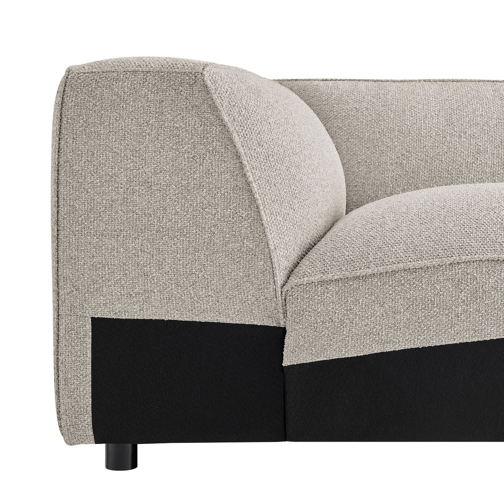 Chaise d'angle modulaire rembourrée Auren Lattice Bouclé