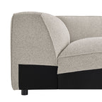 Chaise d'angle modulaire rembourrée Auren Lattice Bouclé