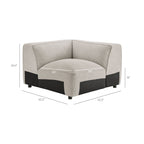 Chaise d'angle modulaire rembourrée Auren Lattice Bouclé
