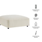 Auren Lattice Bouclé - Pouf Rembourré