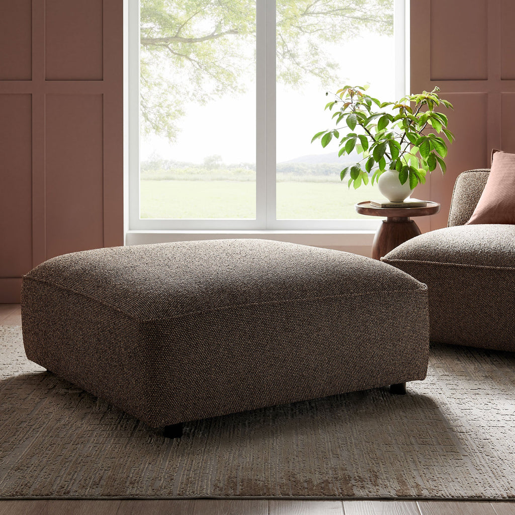 Auren Lattice Bouclé - Pouf Rembourré