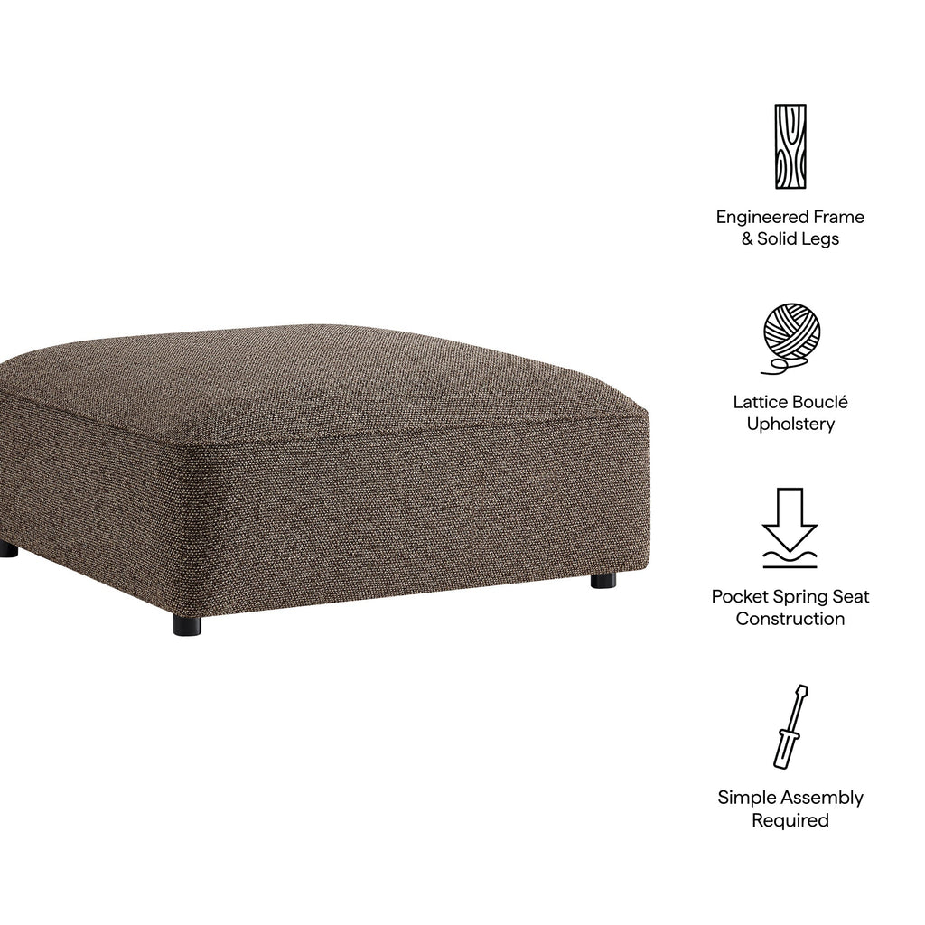 Auren Lattice Bouclé - Pouf Rembourré