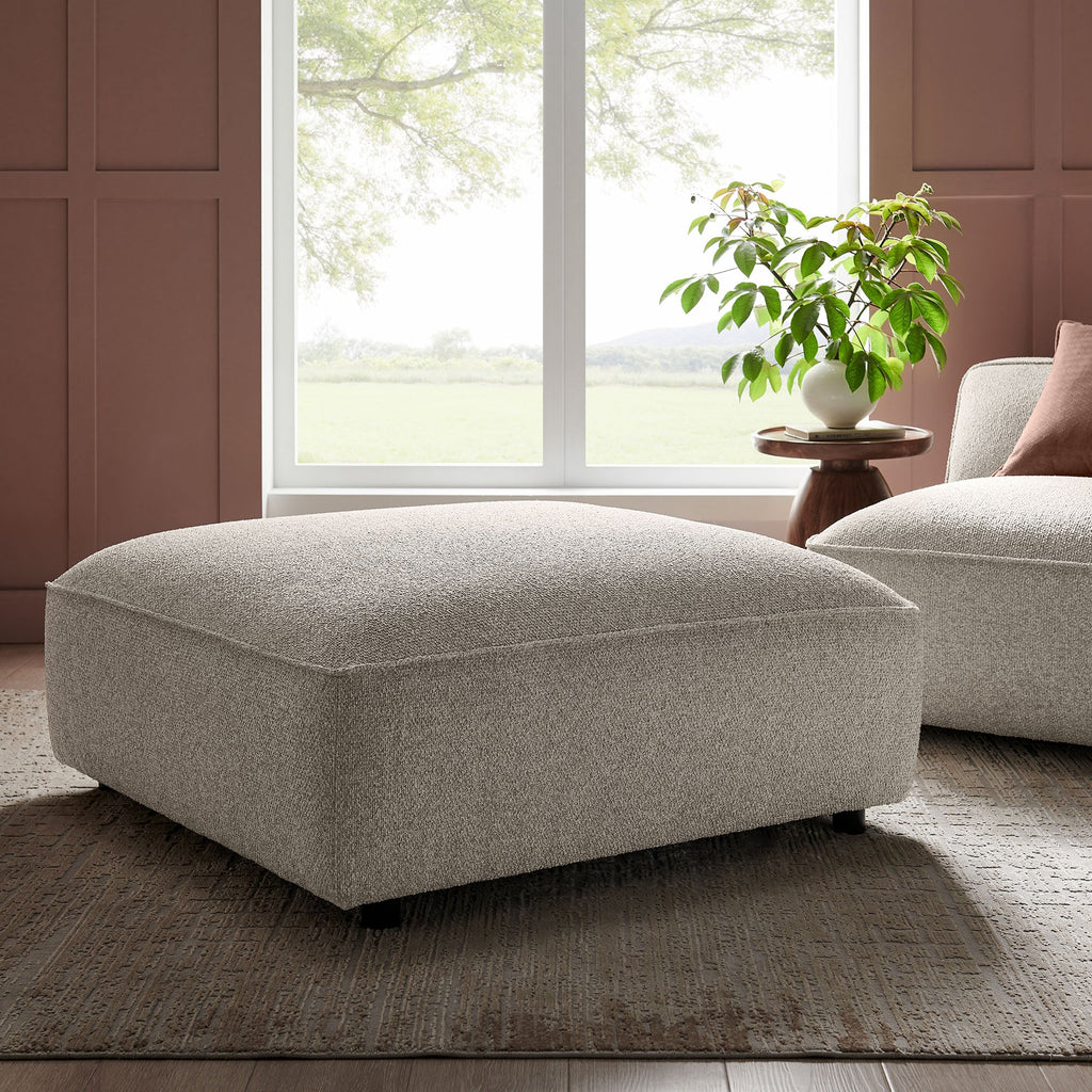 Auren Lattice Bouclé - Pouf Rembourré
