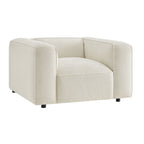 Fauteuil d'appoint rembourré Auren Lattice Bouclé
