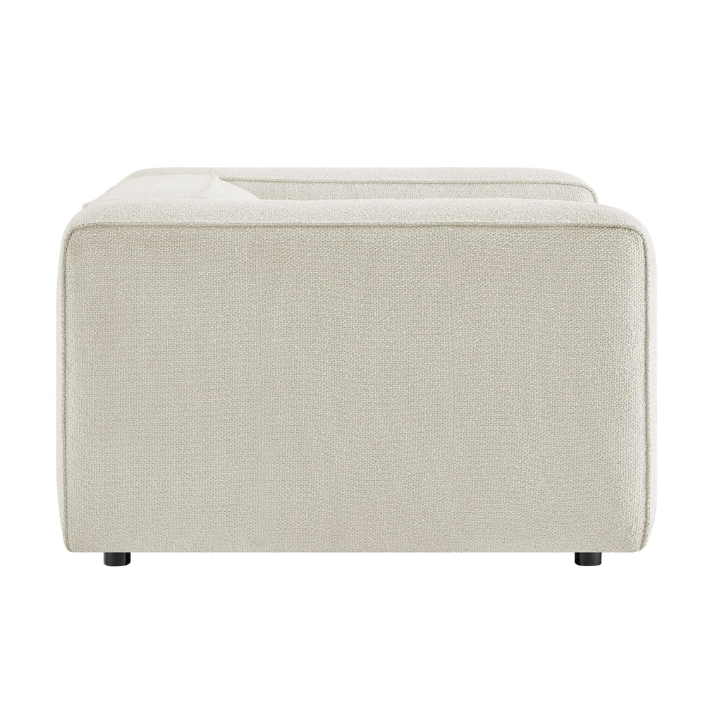 Fauteuil d'appoint rembourré Auren Lattice Bouclé