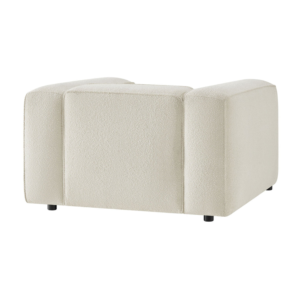 Fauteuil d'appoint rembourré Auren Lattice Bouclé