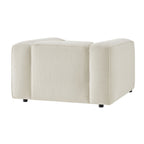 Fauteuil d'appoint rembourré Auren Lattice Bouclé