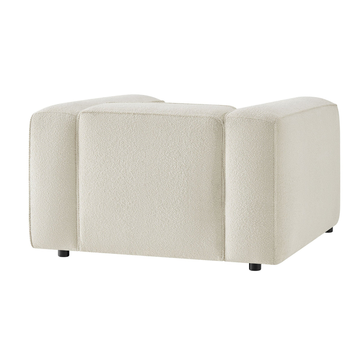 Fauteuil d'appoint rembourré Auren Lattice Bouclé