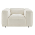 Fauteuil d'appoint rembourré Auren Lattice Bouclé