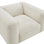Fauteuil d'appoint rembourré Auren Lattice Bouclé
