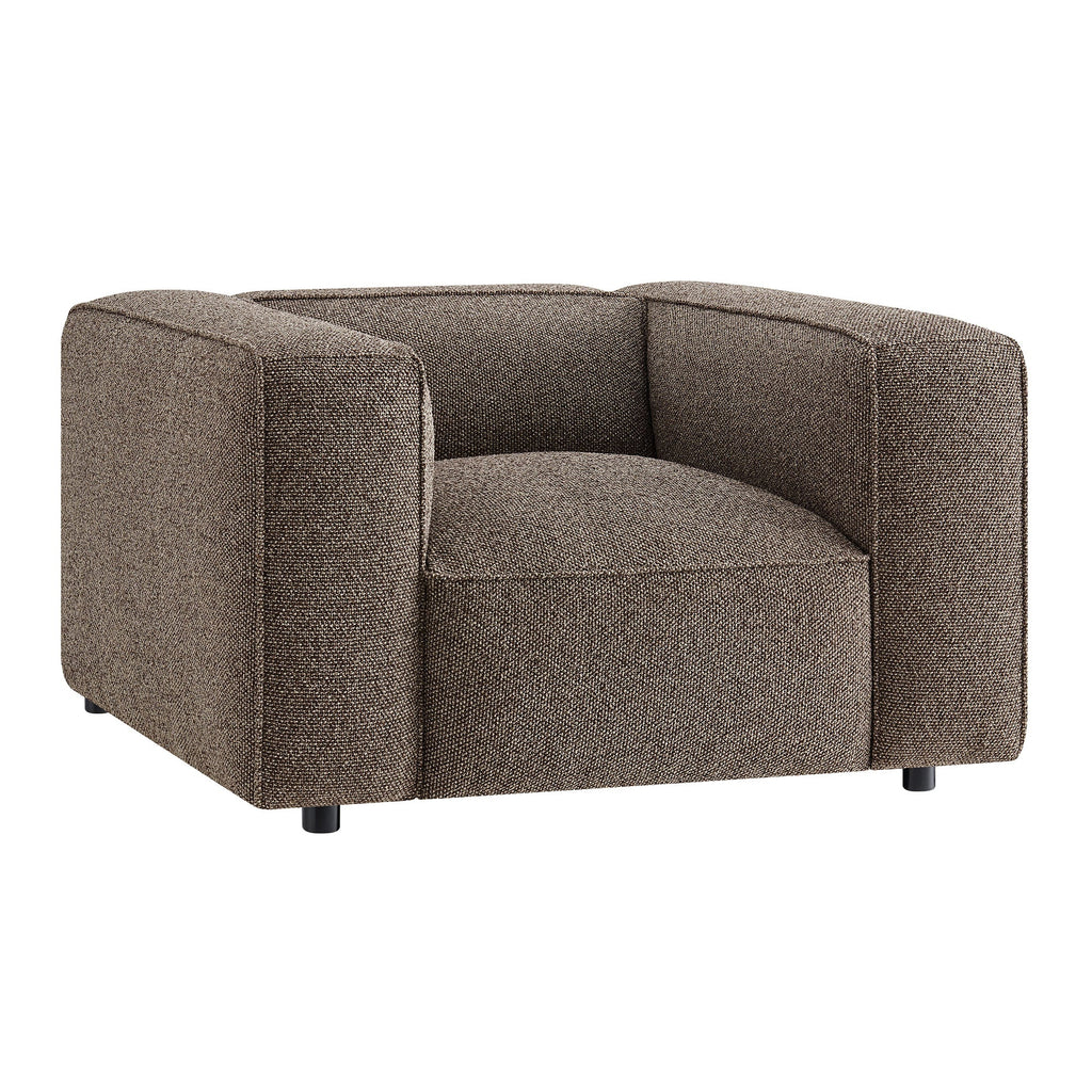 Fauteuil d'appoint rembourré Auren Lattice Bouclé