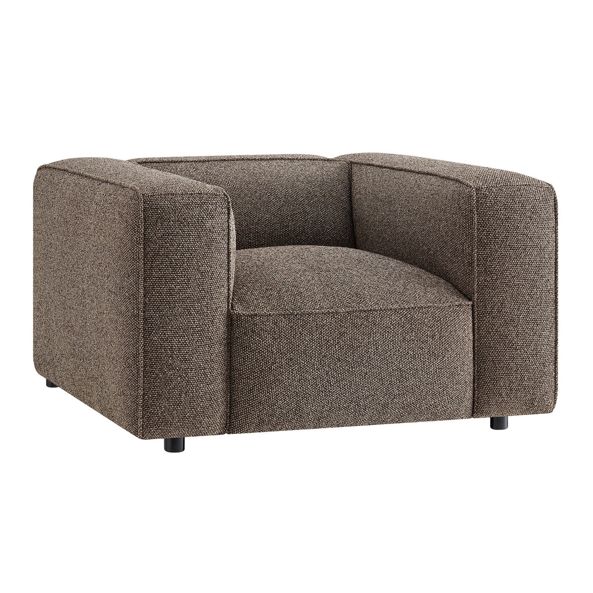 Fauteuil d'appoint rembourré Auren Lattice Bouclé