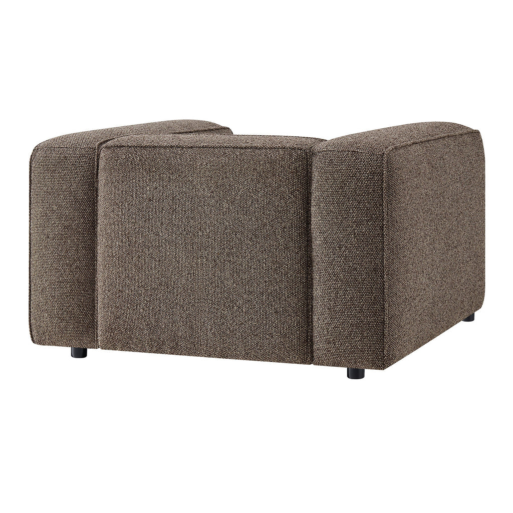 Fauteuil d'appoint rembourré Auren Lattice Bouclé