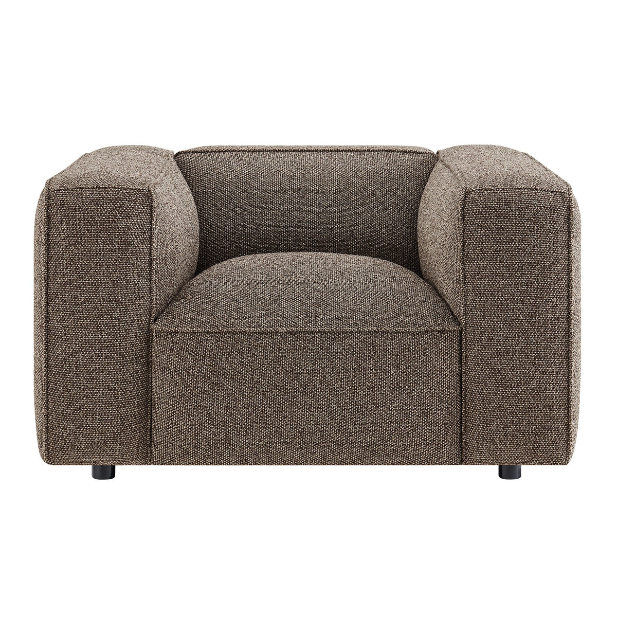Fauteuil d'appoint rembourré Auren Lattice Bouclé