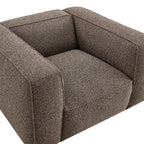 Fauteuil d'appoint rembourré Auren Lattice Bouclé