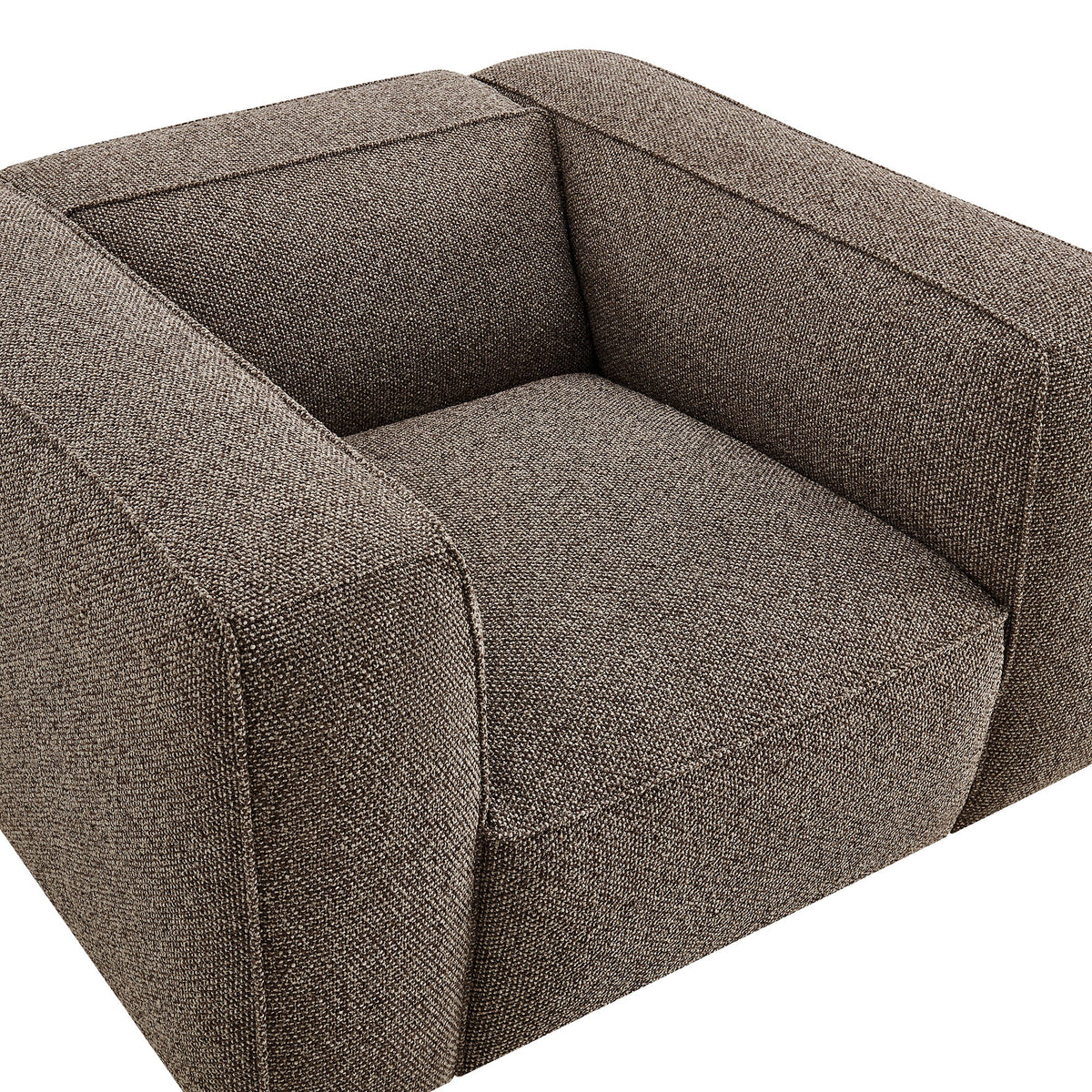 Fauteuil d'appoint rembourré Auren Lattice Bouclé