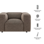 Fauteuil d'appoint rembourré Auren Lattice Bouclé