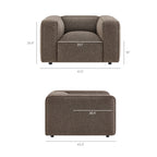 Fauteuil d'appoint rembourré Auren Lattice Bouclé
