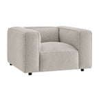Fauteuil d'appoint rembourré Auren Lattice Bouclé