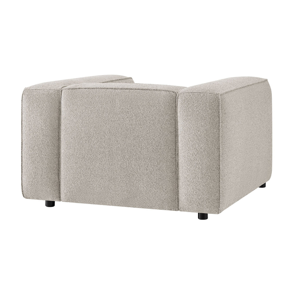 Fauteuil d'appoint rembourré Auren Lattice Bouclé