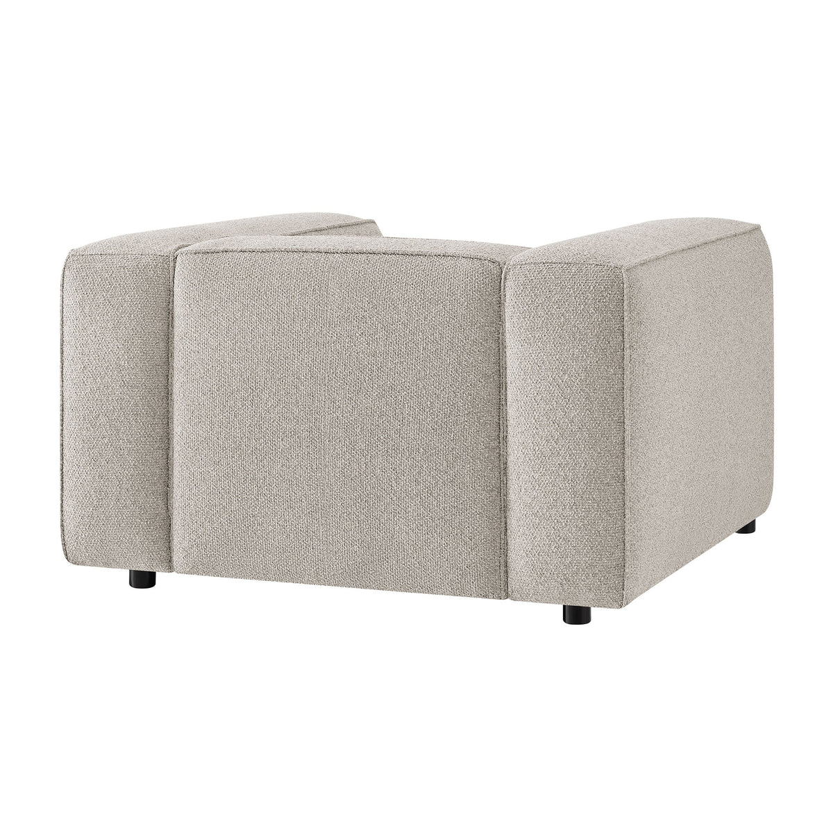 Fauteuil d'appoint rembourré Auren Lattice Bouclé
