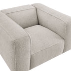 Fauteuil d'appoint rembourré Auren Lattice Bouclé