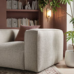 Fauteuil d'appoint rembourré Auren Lattice Bouclé