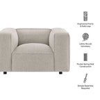 Fauteuil d'appoint rembourré Auren Lattice Bouclé