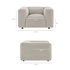 Fauteuil d'appoint rembourré Auren Lattice Bouclé