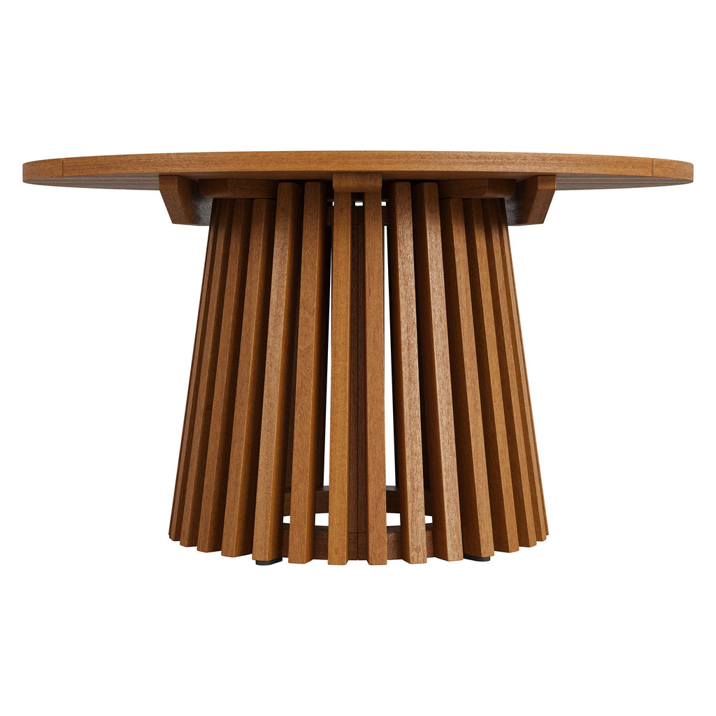 Table basse d'extérieur ronde en bois de teck Lane de 31 pouces