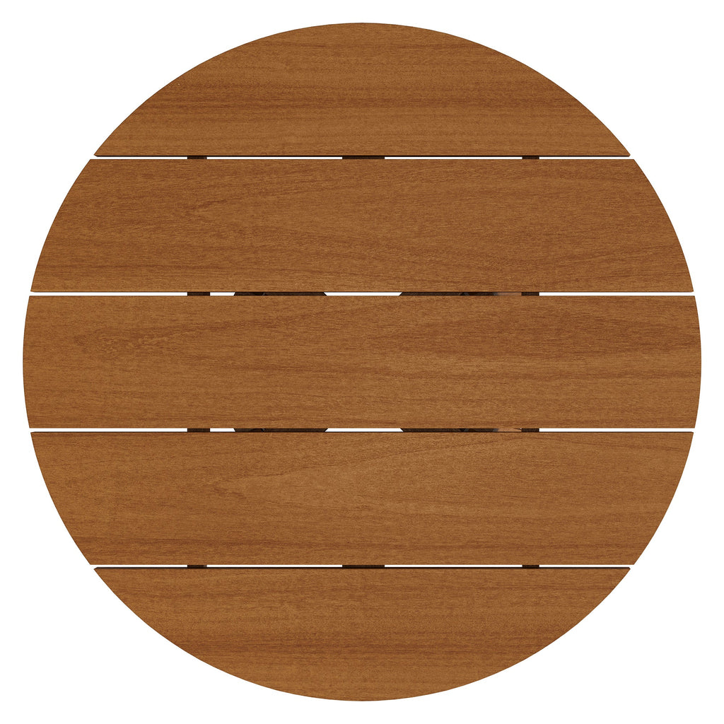 Table basse d'extérieur ronde en bois de teck Lane de 31 pouces