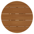 Table basse d'extérieur ronde en bois de teck Lane de 31 pouces