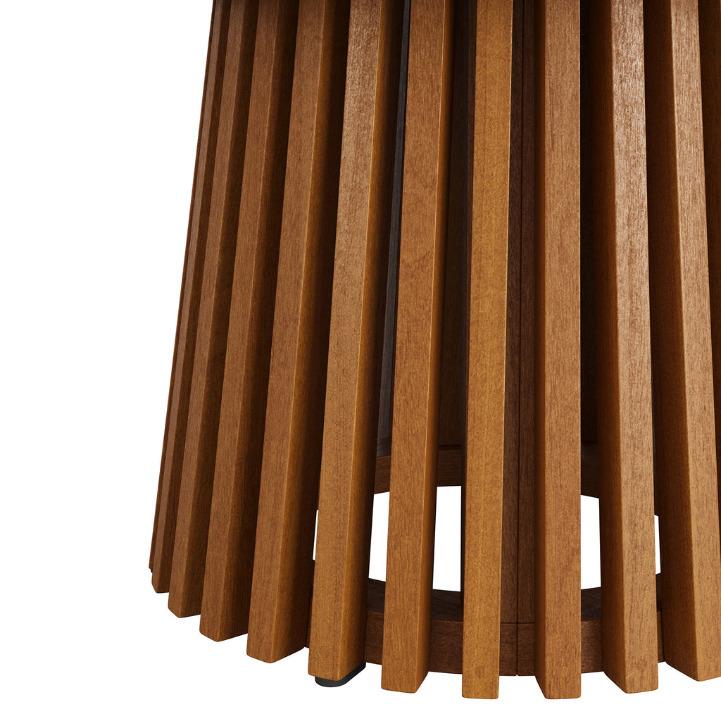 Table basse d'extérieur ronde en bois de teck Lane de 31 pouces