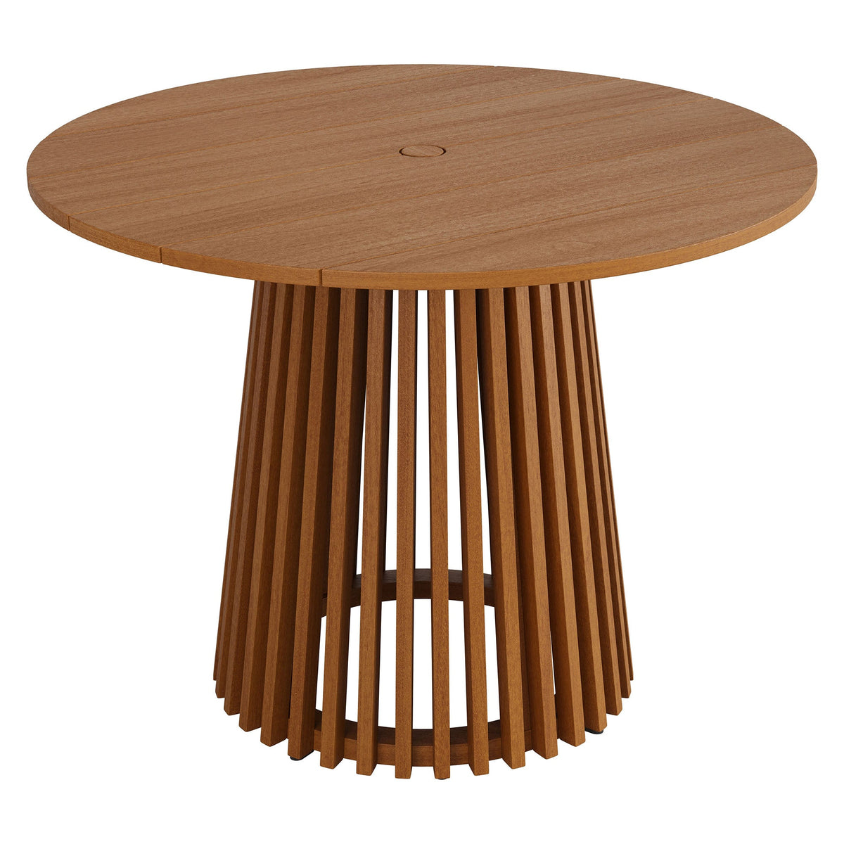 Table à manger d'extérieur ronde en bois de teck Lane de 39 pouces