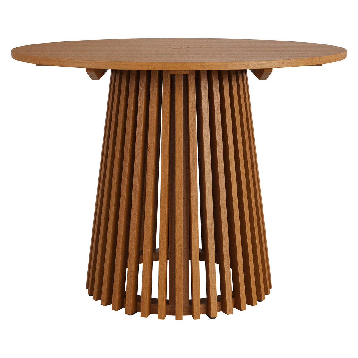 Table à manger d'extérieur ronde en bois de teck Lane de 39 pouces
