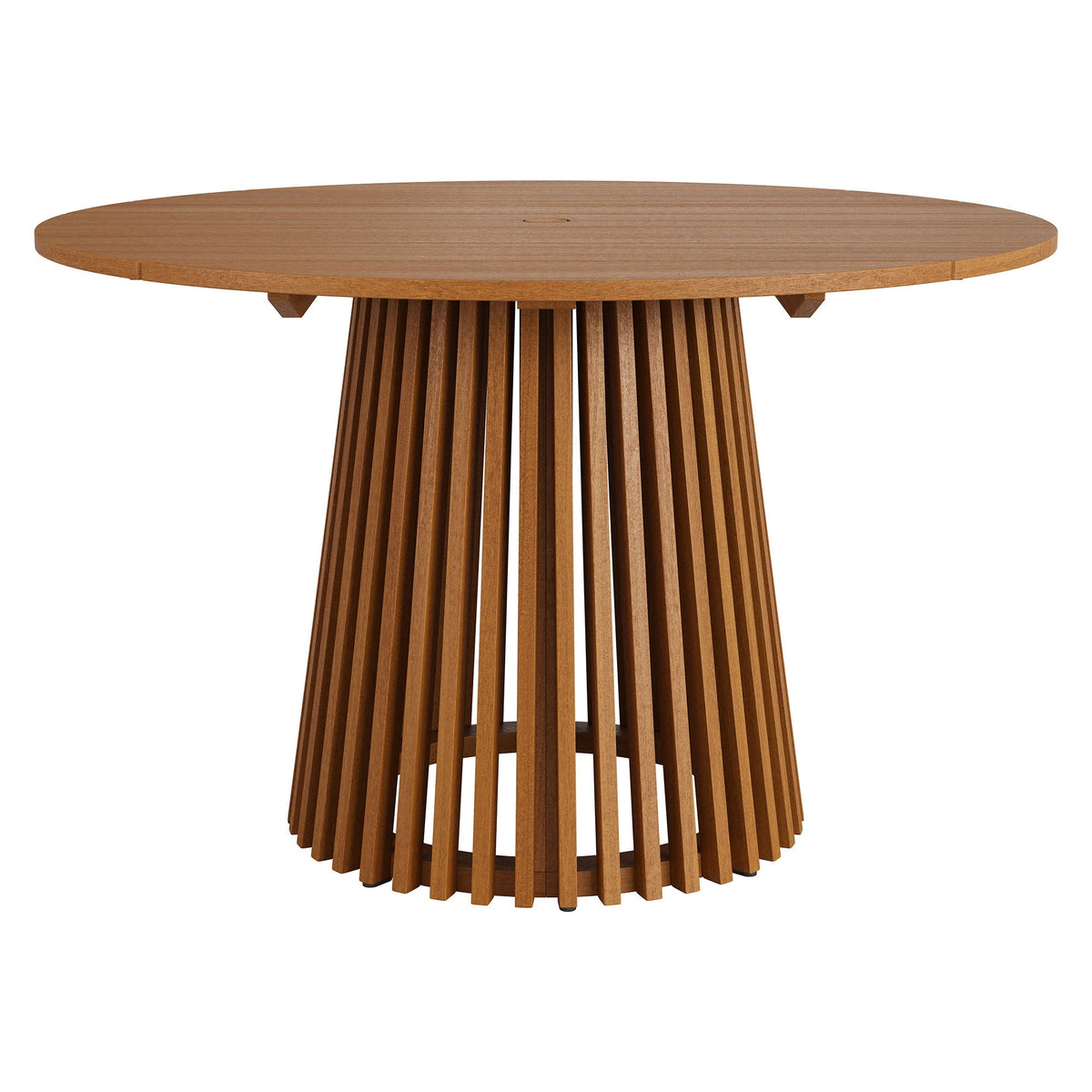 Table à manger d'extérieur ronde en teck de 47 pouces Lane