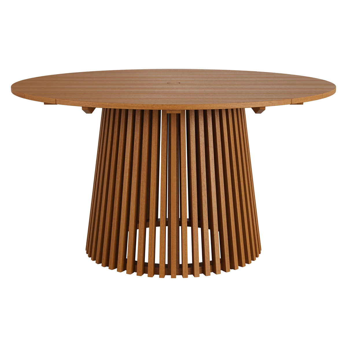 Table de salle à manger ronde d'extérieur en teck Lane de 55 pouces