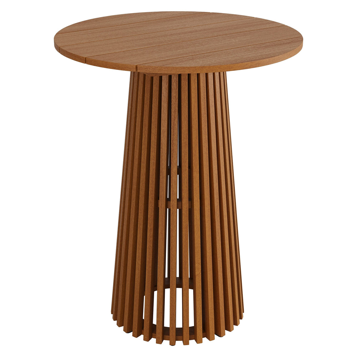 Table de bar ronde d'extérieur en teck Lane de 31 pouces