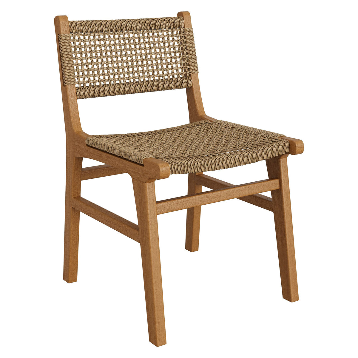 Chaise de salle à manger en bois de teck Rowe pour l'extérieur
