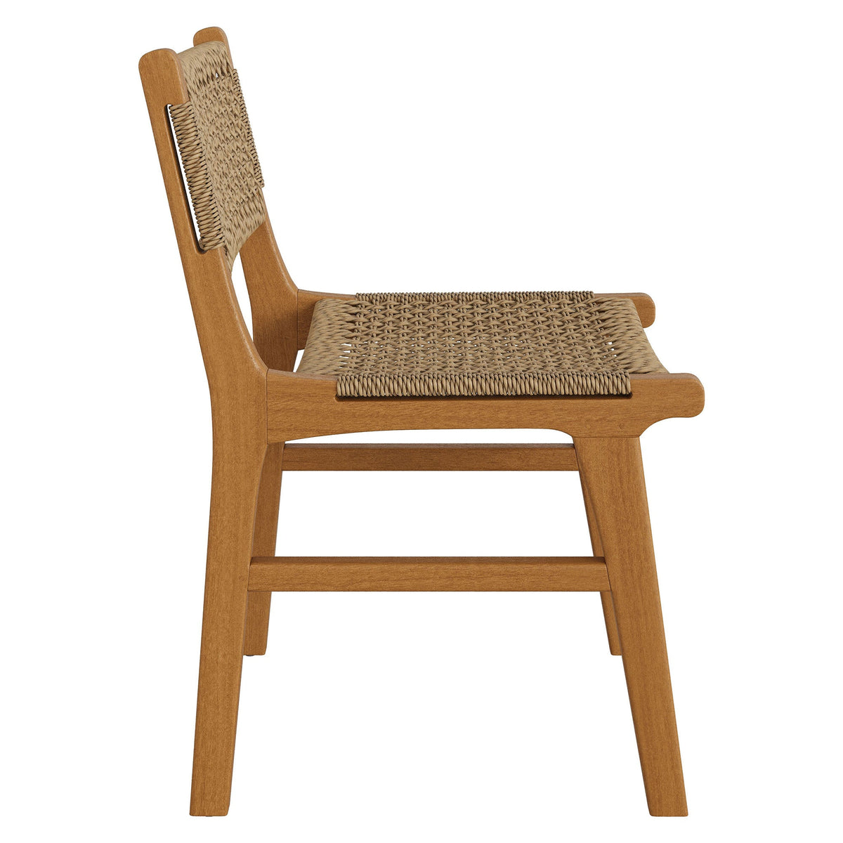 Chaise de salle à manger en bois de teck Rowe pour l'extérieur