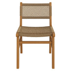 Chaise de salle à manger en bois de teck Rowe pour l'extérieur